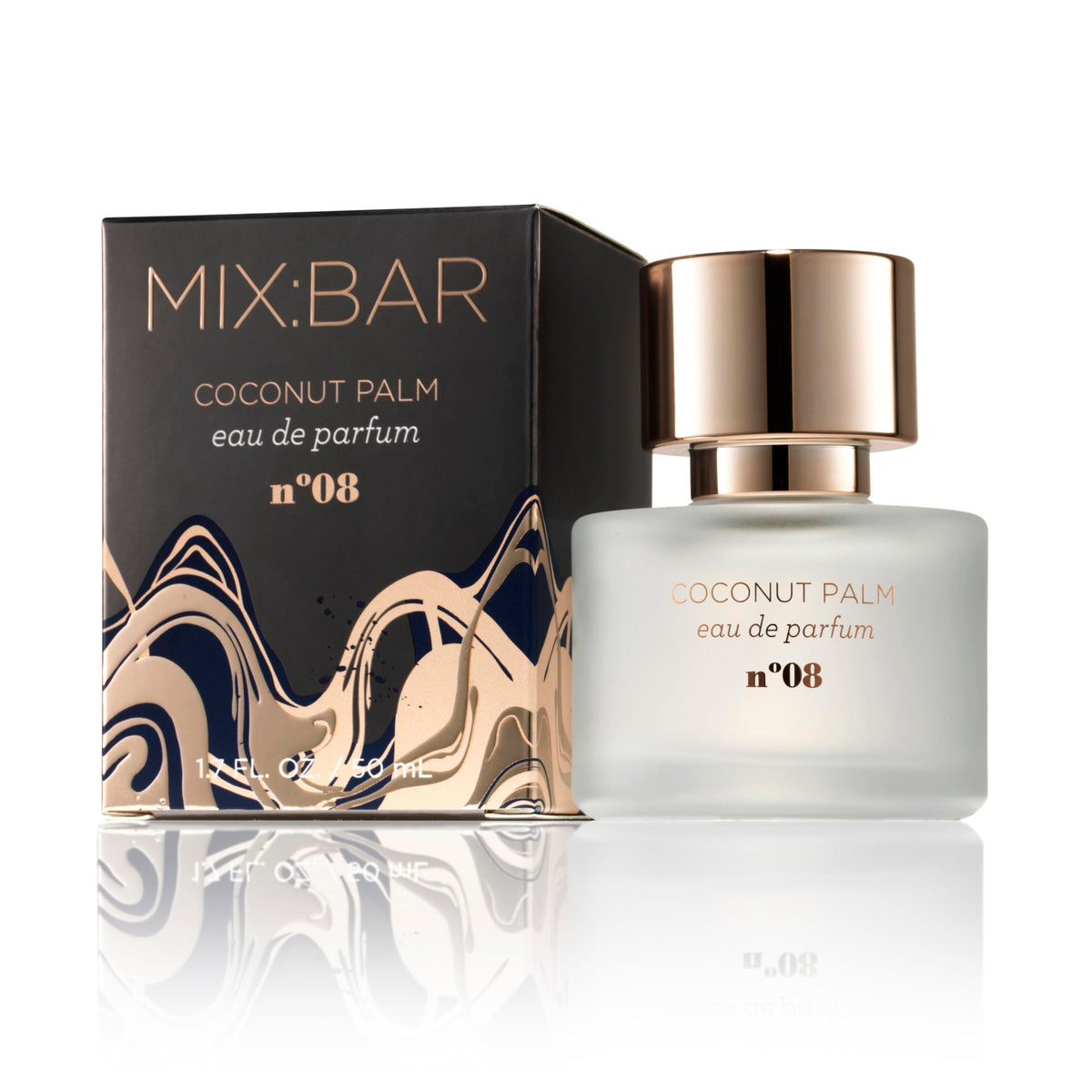 MIX:BAR Coconut Palm bottle — front view showing tropical warmth and vanilla