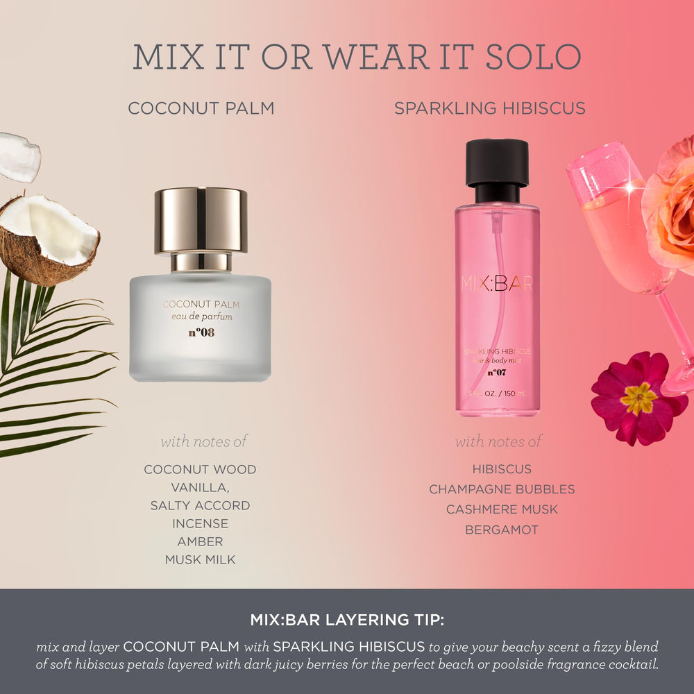 MIX:BAR Coconut Palm packaging box with elegant presentation