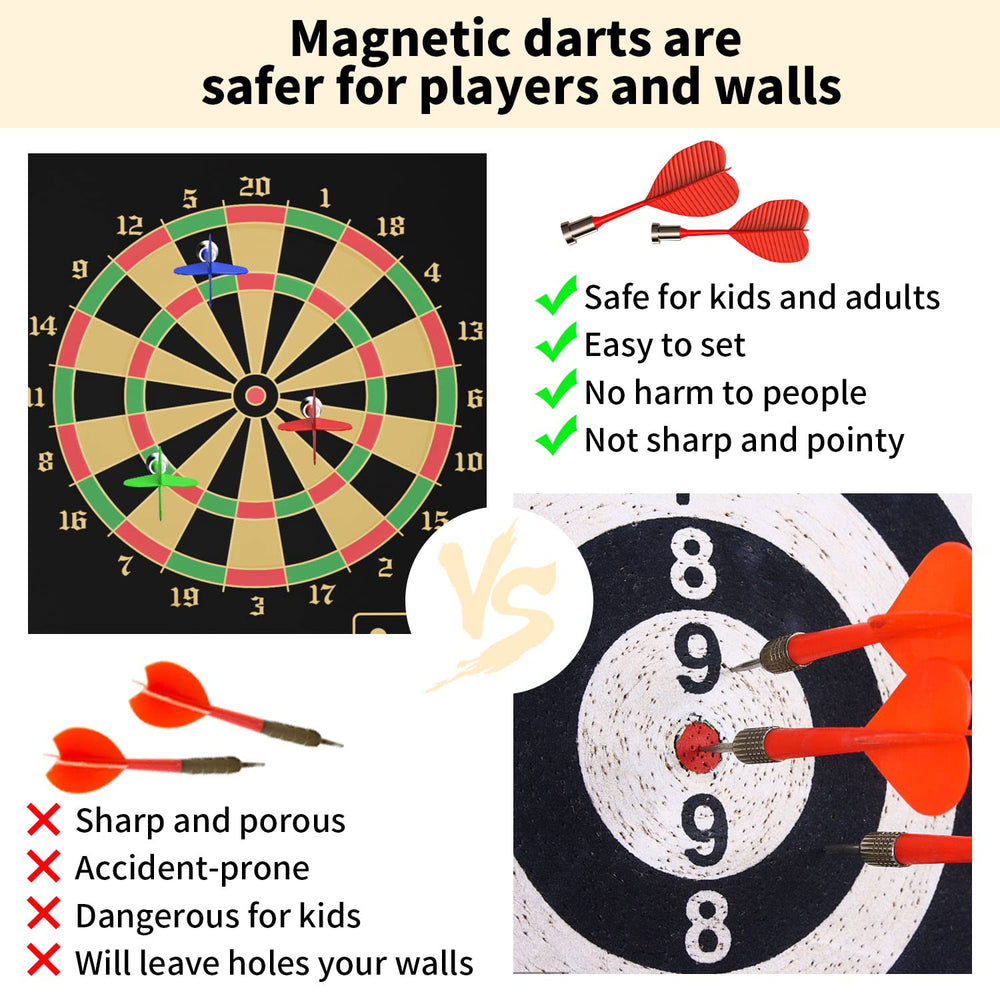 Mixi magnetic dart board bullseye game side ready for practice.