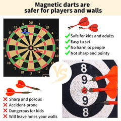 Mixi magnetic dart board bullseye game side ready for practice.