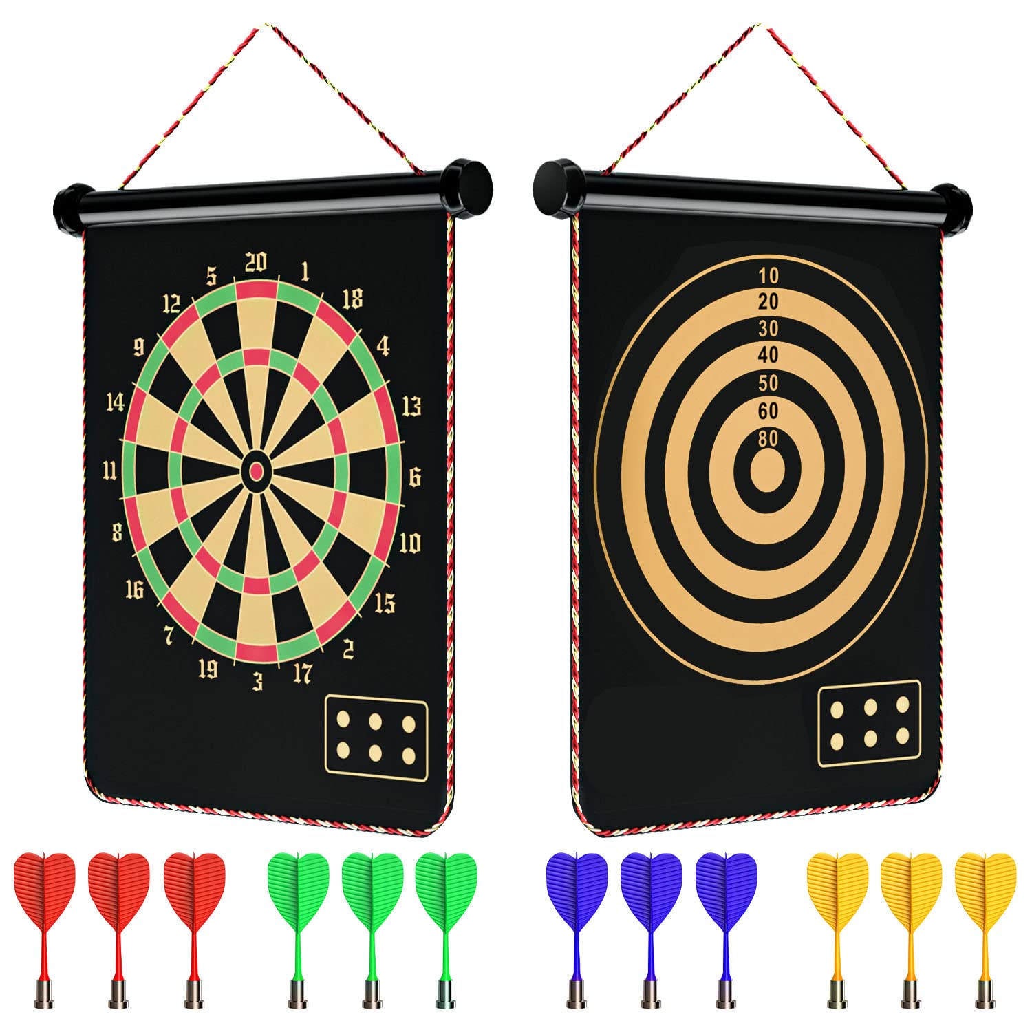 Mixi magnetic dart board outdoor setup for safe family play and easy storage.