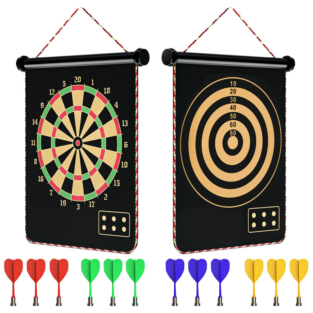 Mixi magnetic dart board outdoor setup for safe family play and easy storage.