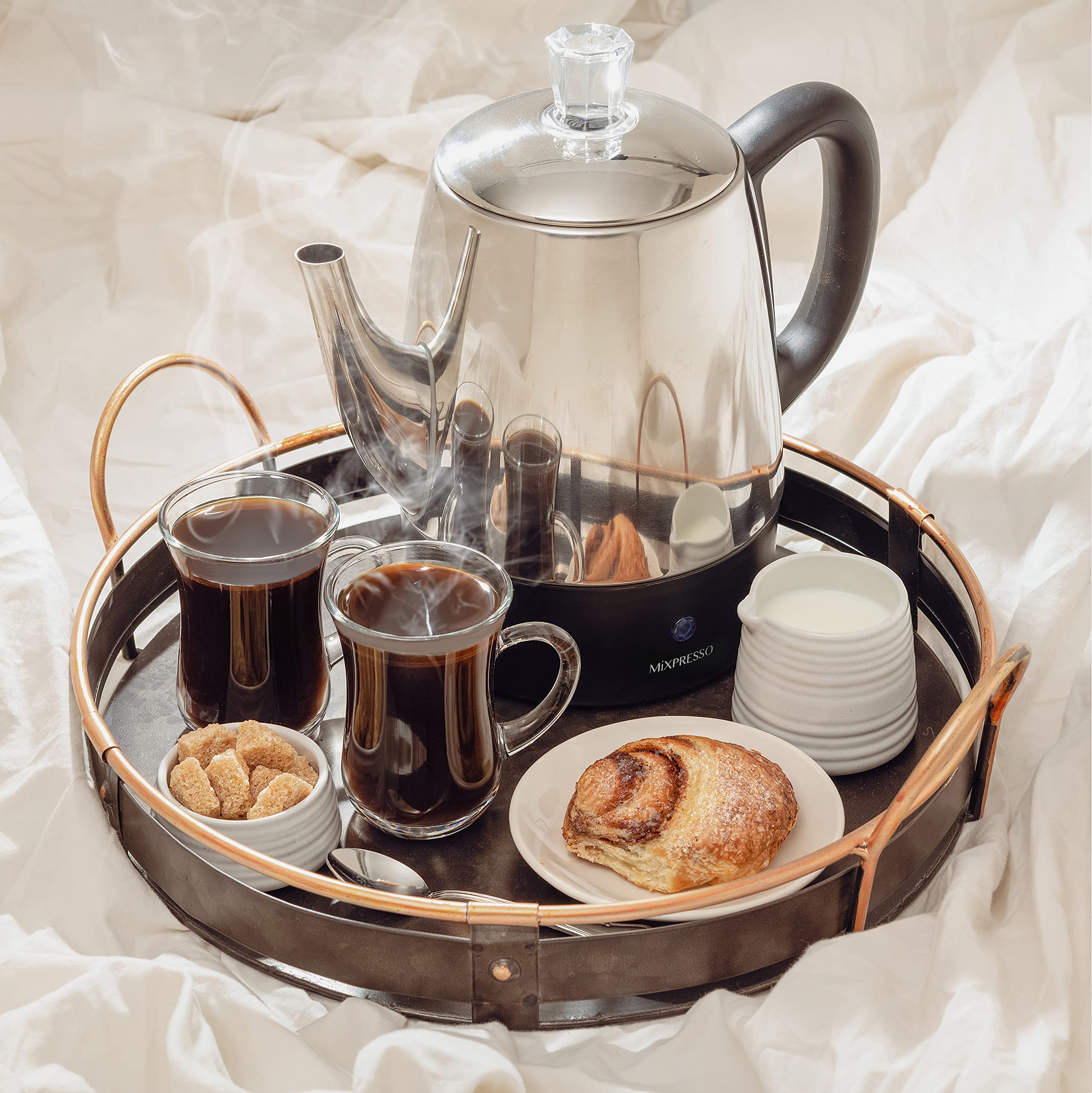 Mixpresso keep-warm function maintains serving temperature