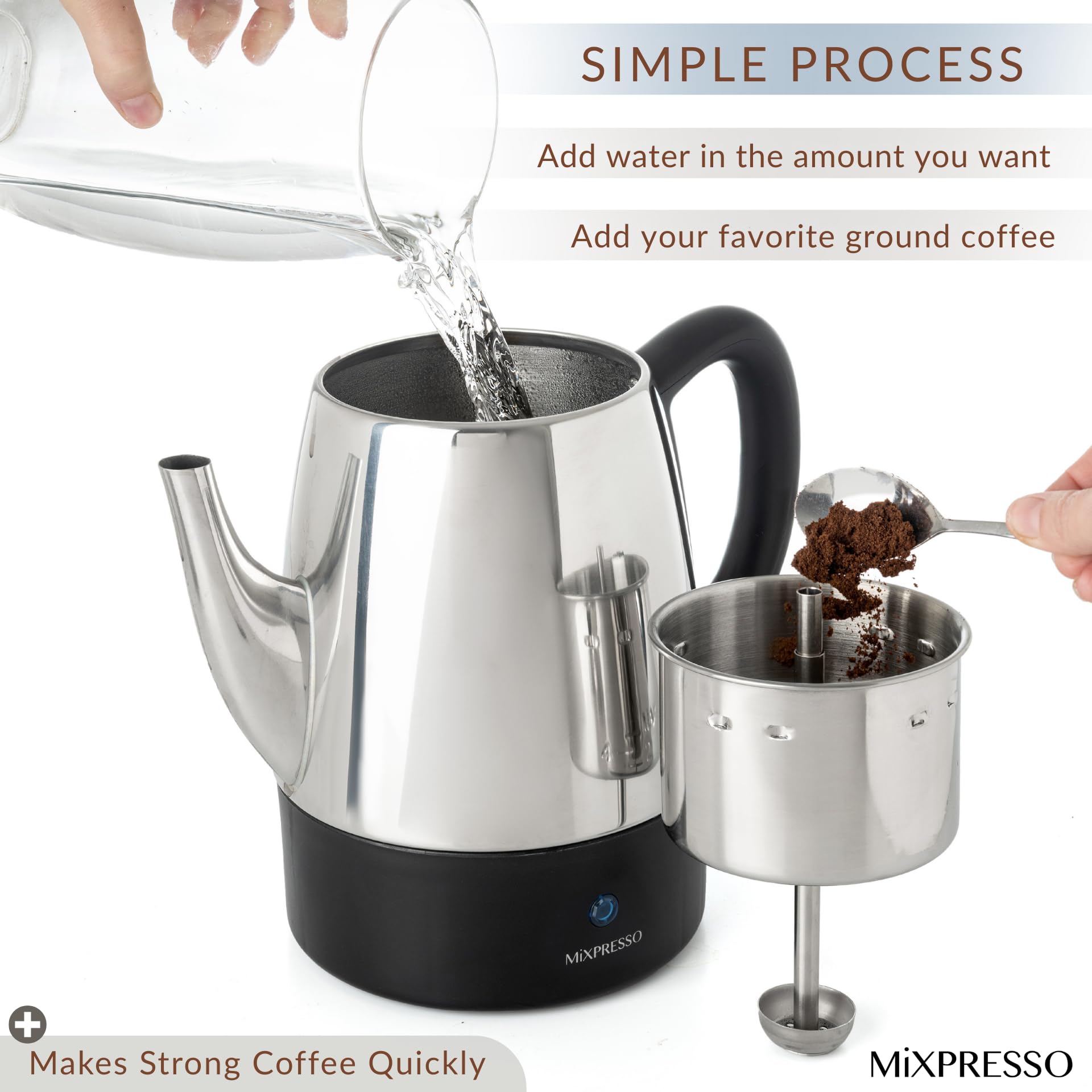 Mixpresso compact footprint fits counter space in small kitchens