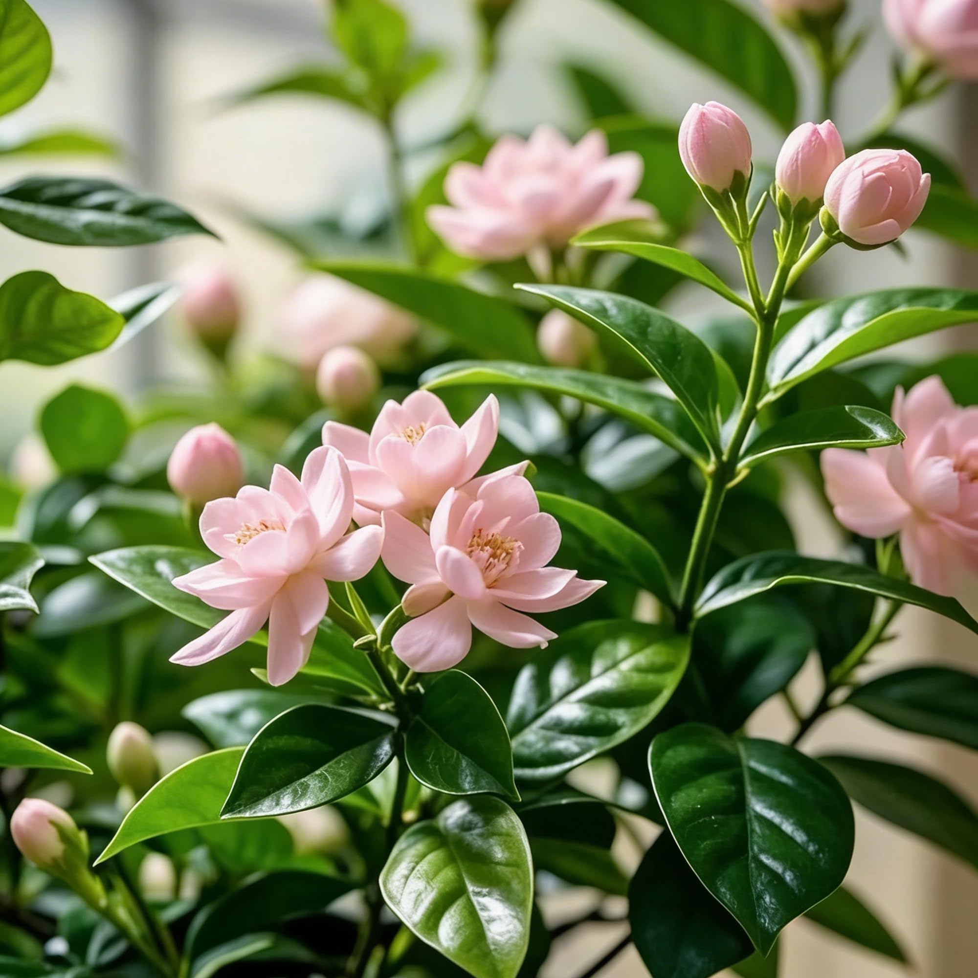 Mixrug fragrant jasmine blooms filling the air with a light scent.