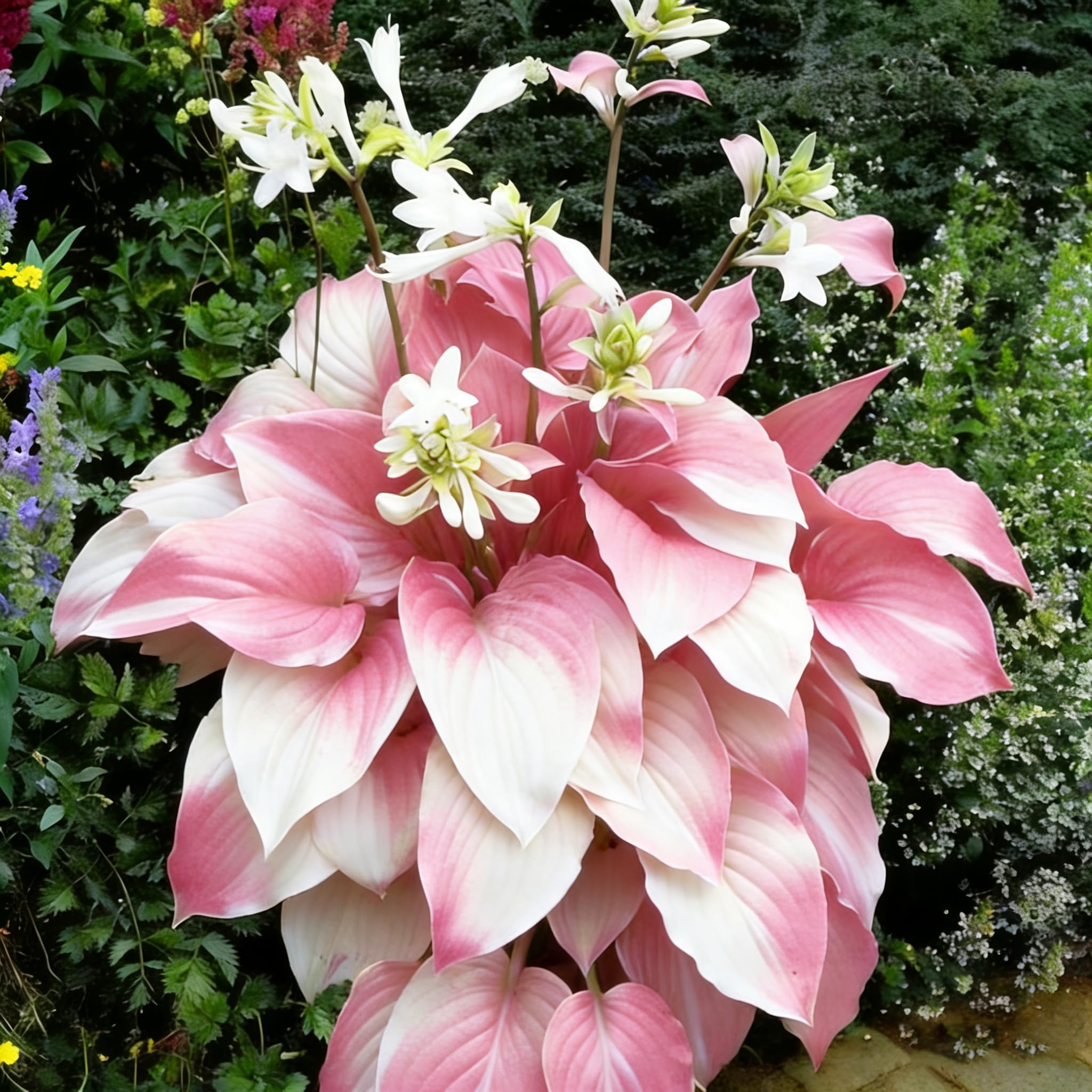 Mixrug Hosta attracts butterflies and bees, enriching garden life