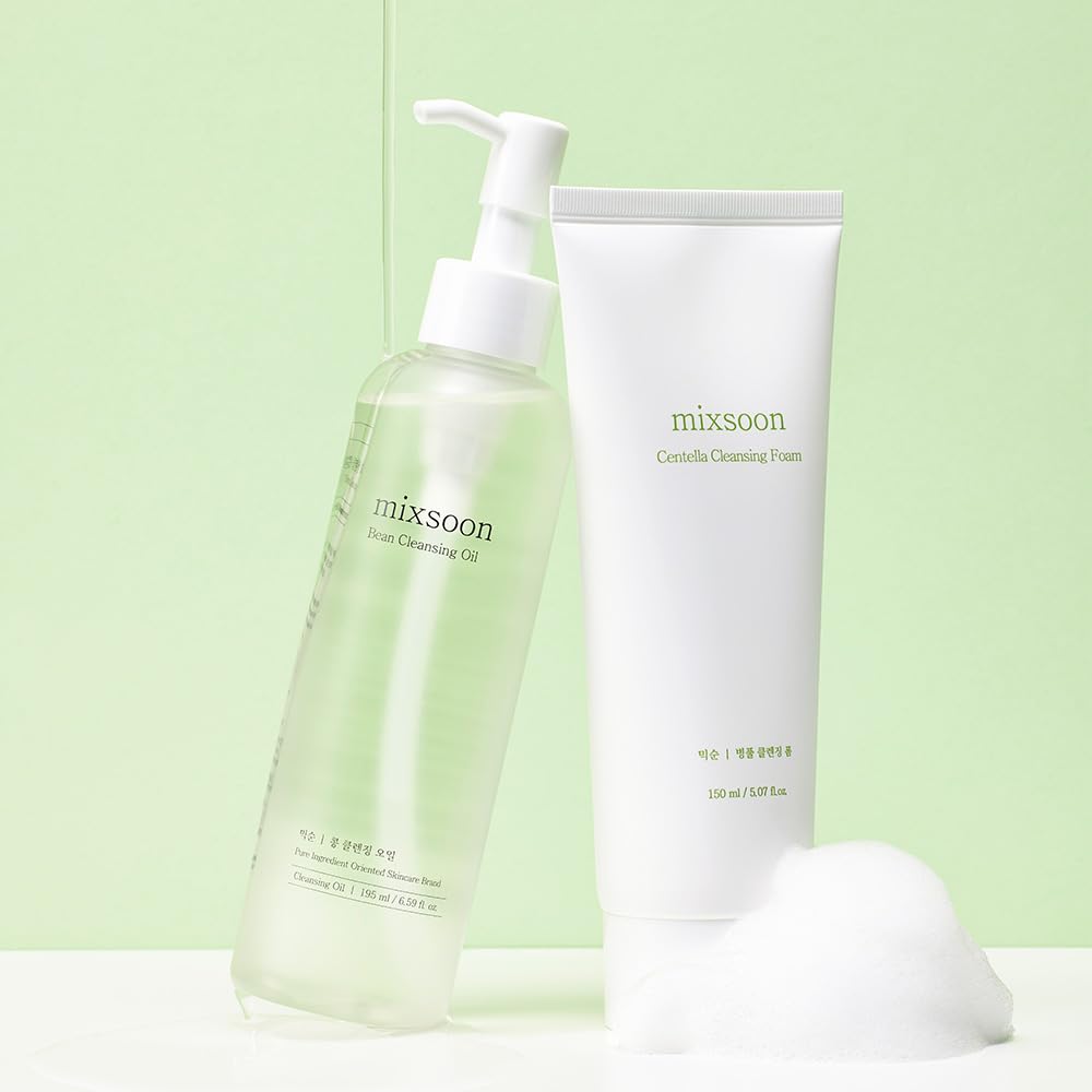 Mixsoon Bean Cleansing Oil bottle ready to remove makeup and impurities.