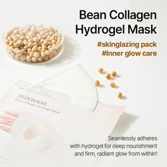 Mixsoon Bean Collagen Hydrogel Mask close-up of concentrated essence for firming