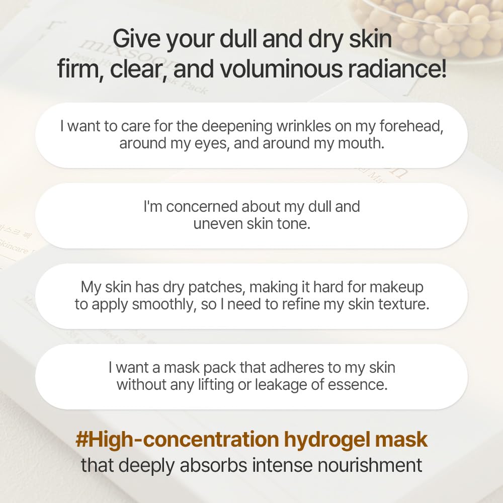 Mixsoon Bean Collagen Hydrogel Mask fermented nutrients in a refreshing sheet