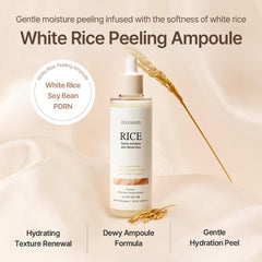 Mixsoon White Rice Peeling Ampoule application demonstrating quick absorption for dewy finish