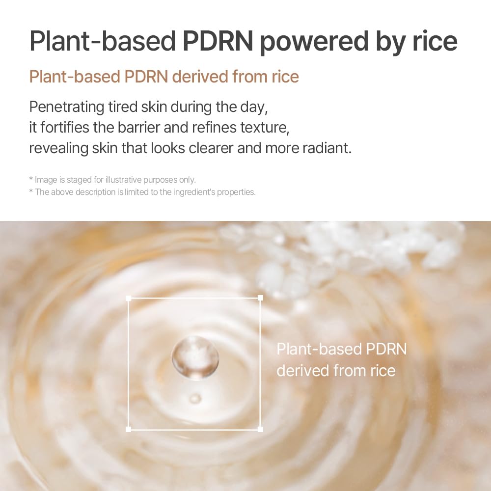 Mixsoon White Rice Peeling Ampoule hydration scene emphasizing lasting moisture and barrier comfort