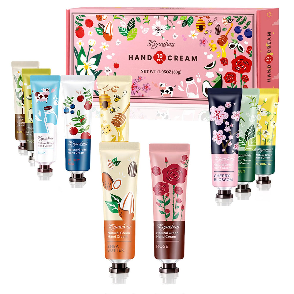 MIYUELENI 10-pack gift set packaging with scent labels for quick selection