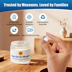 MIYYET clear sticky gel for easy application on smooth surfaces.