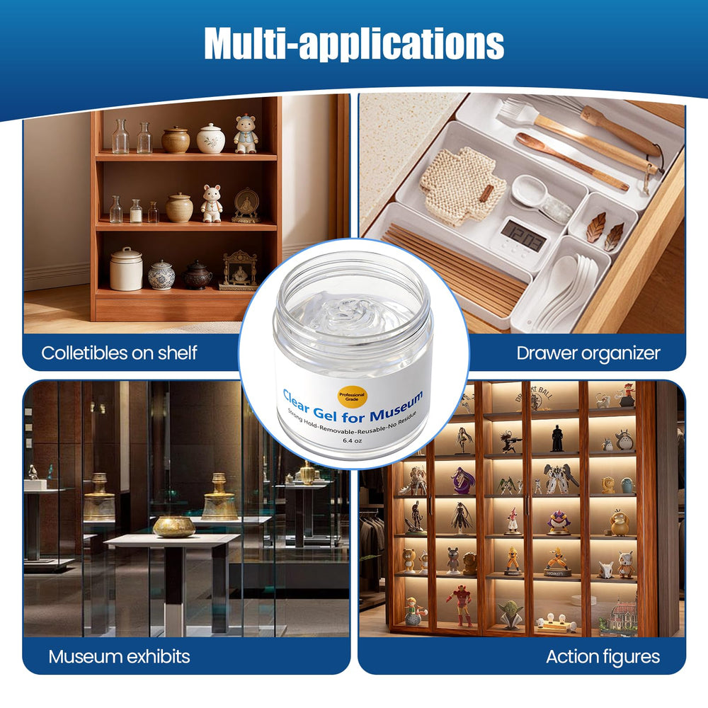 MIYYET easy-use adhesive for quick, tool-free setup on shelves and tabletops.
