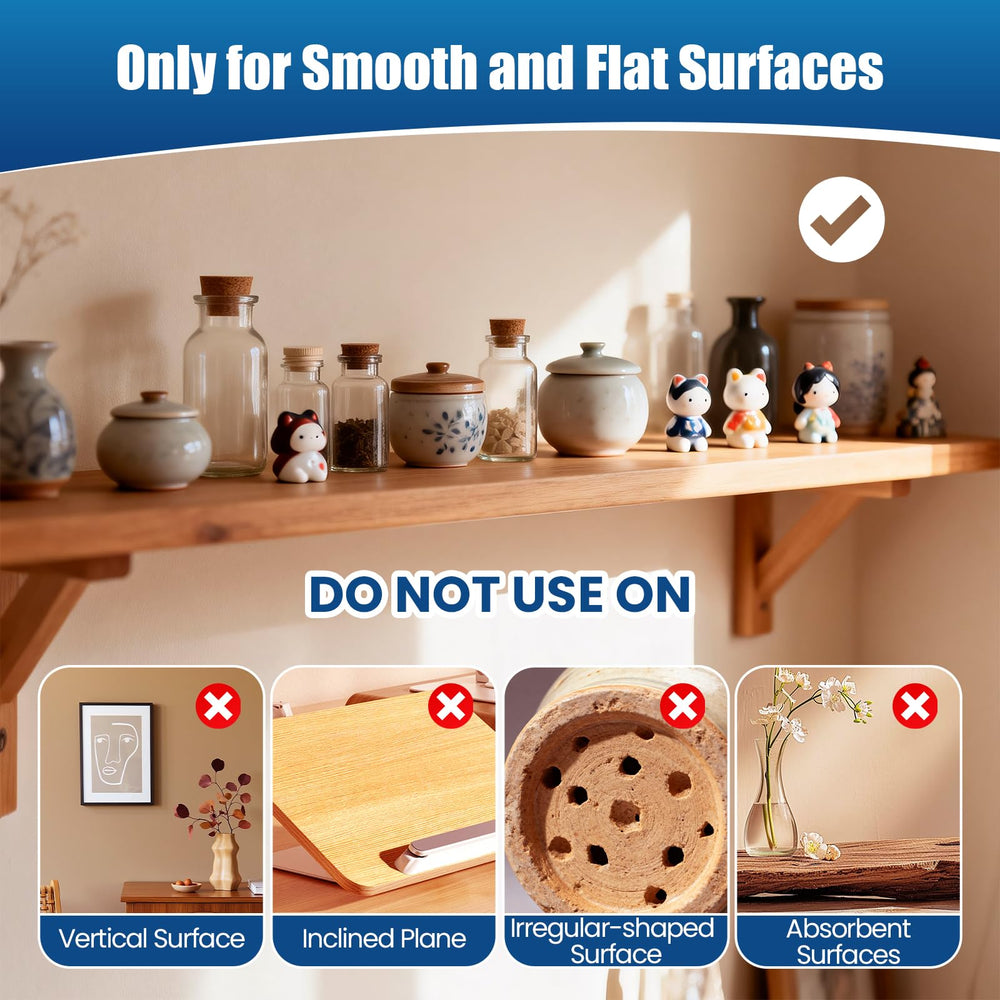 MIYYET eco-friendly removable gel blends with décor while securing items.
