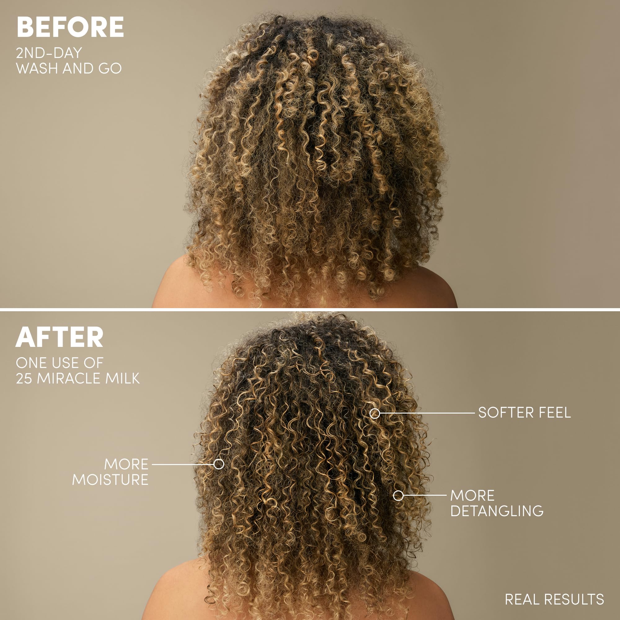 Mizani Miracle Milk heat protection up to 450°F supports styling