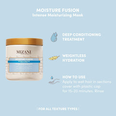 Cupuaçu butter piece shown with Mizani Moisture Fusion nourishment
