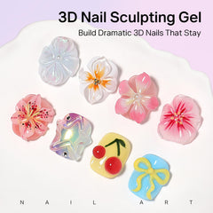 Flower-shaped 3D design built with MIZHSE gel