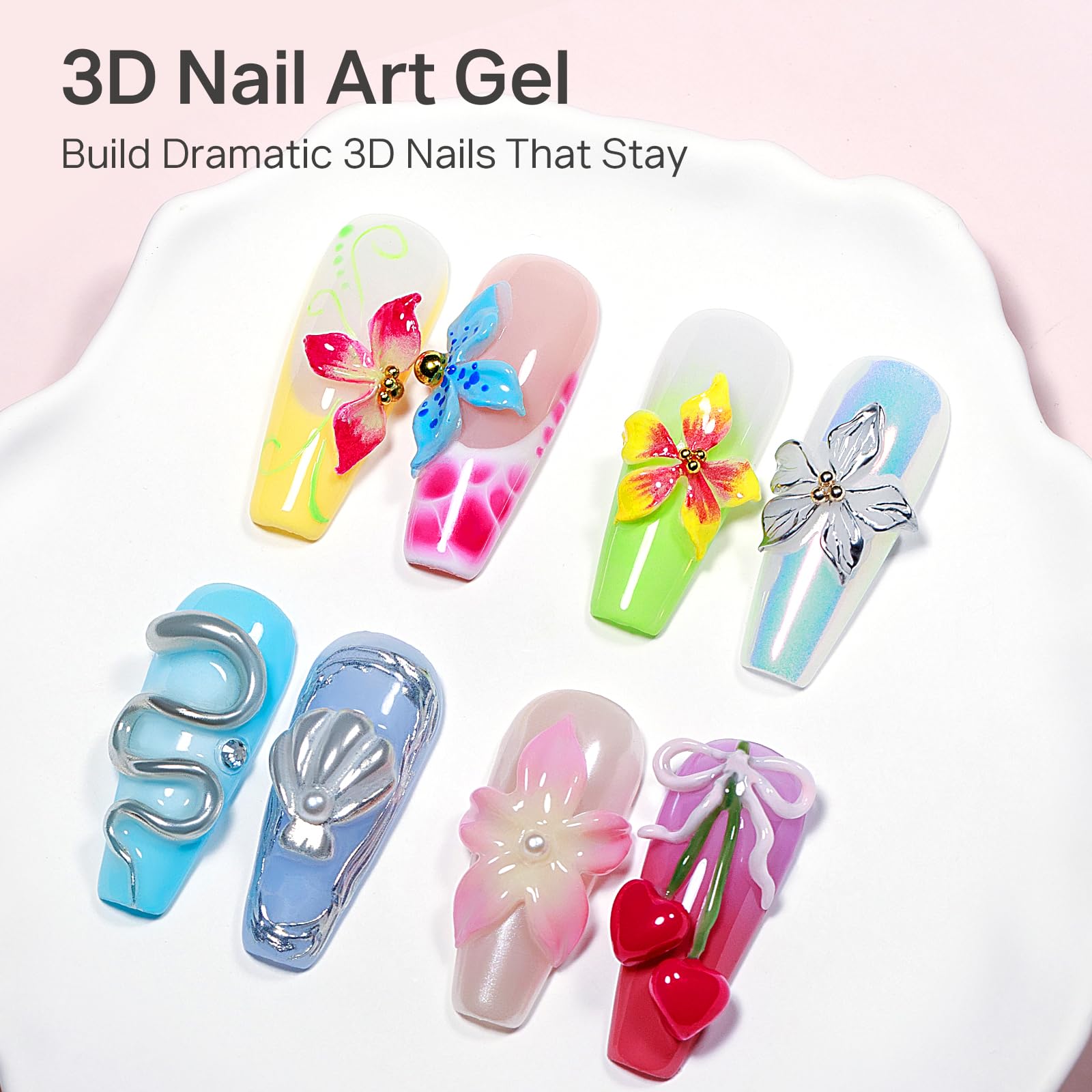 MIZHSE Dual-ended nail art pen for precise sculpting.