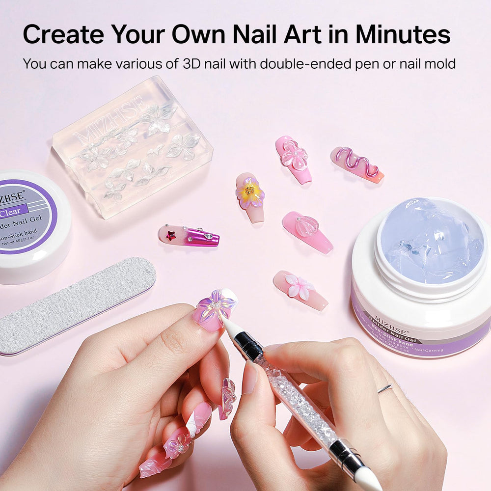 MIZHSE nail forms provide precise structure for extensions.