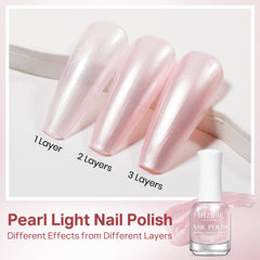 MIZHSE Pearlescent Pink swatch demonstrates pearly opacity and depth