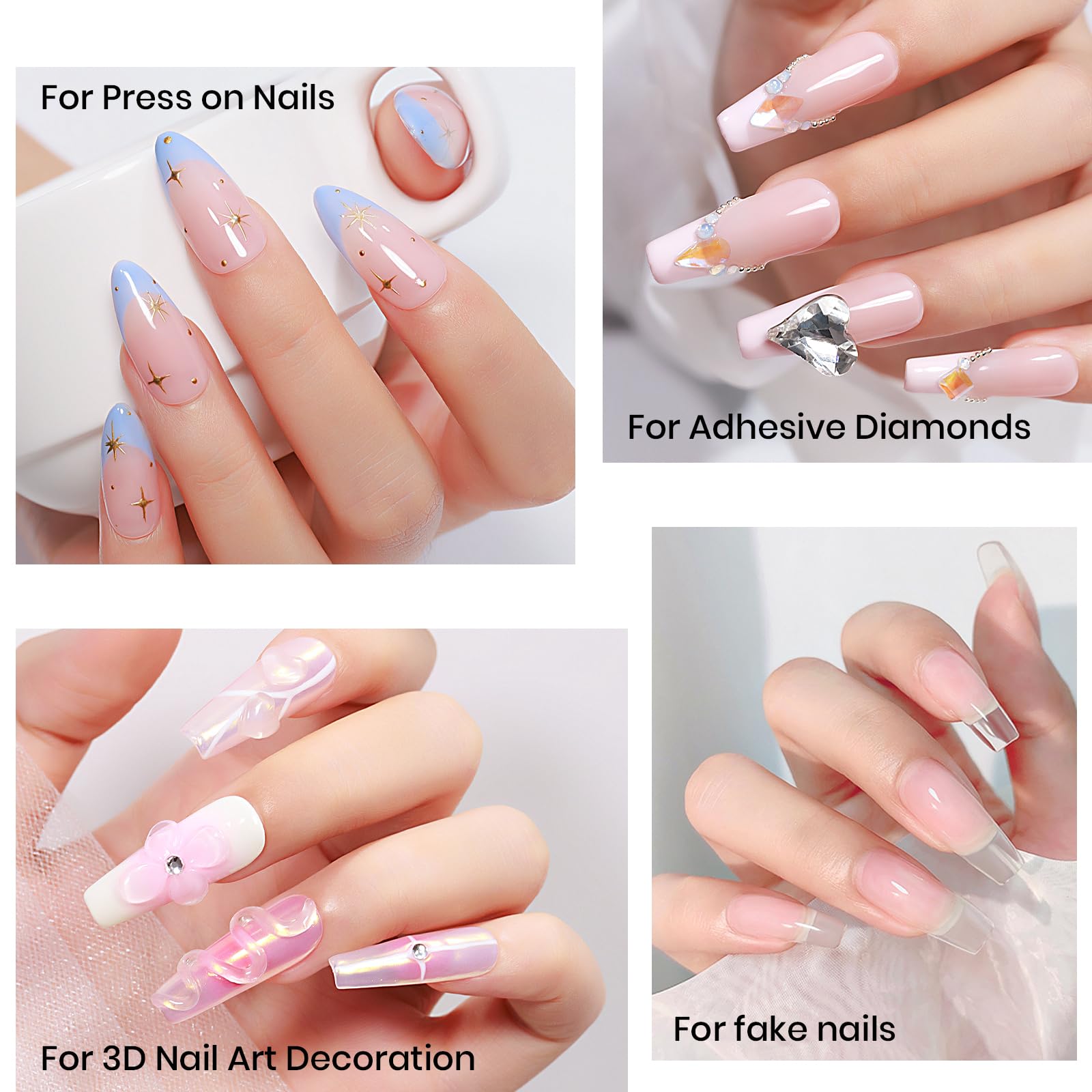 MIZHSE solid nail glue lasting up to 21 days with proper prep.