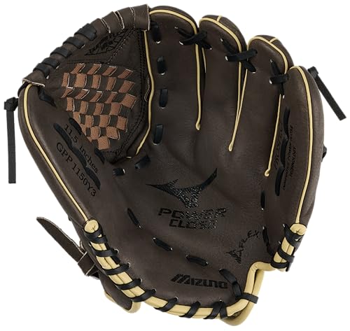 Mizuno Prospect PowerClose glove side view showing flexible profile for infield catches.