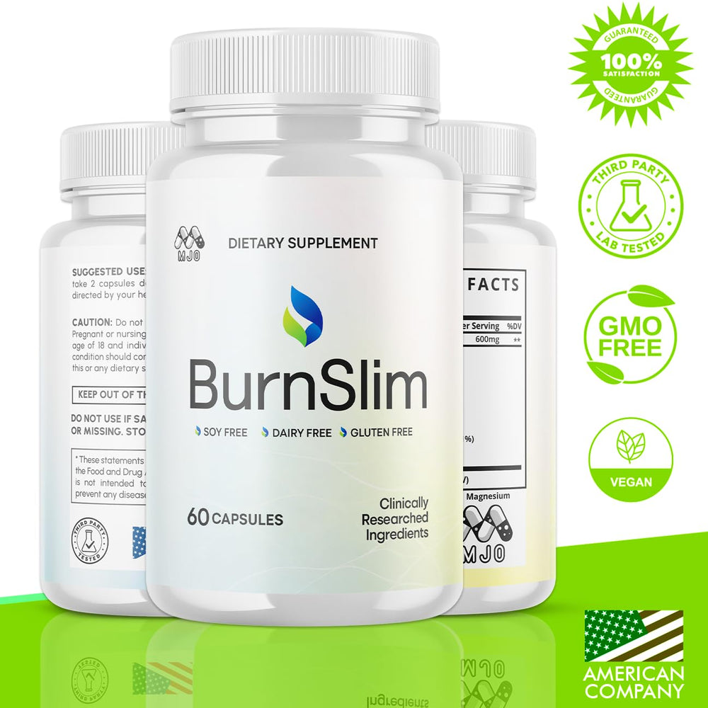 MJO Burn Slim Capsules close-up of capsules highlighting natural ingredients.