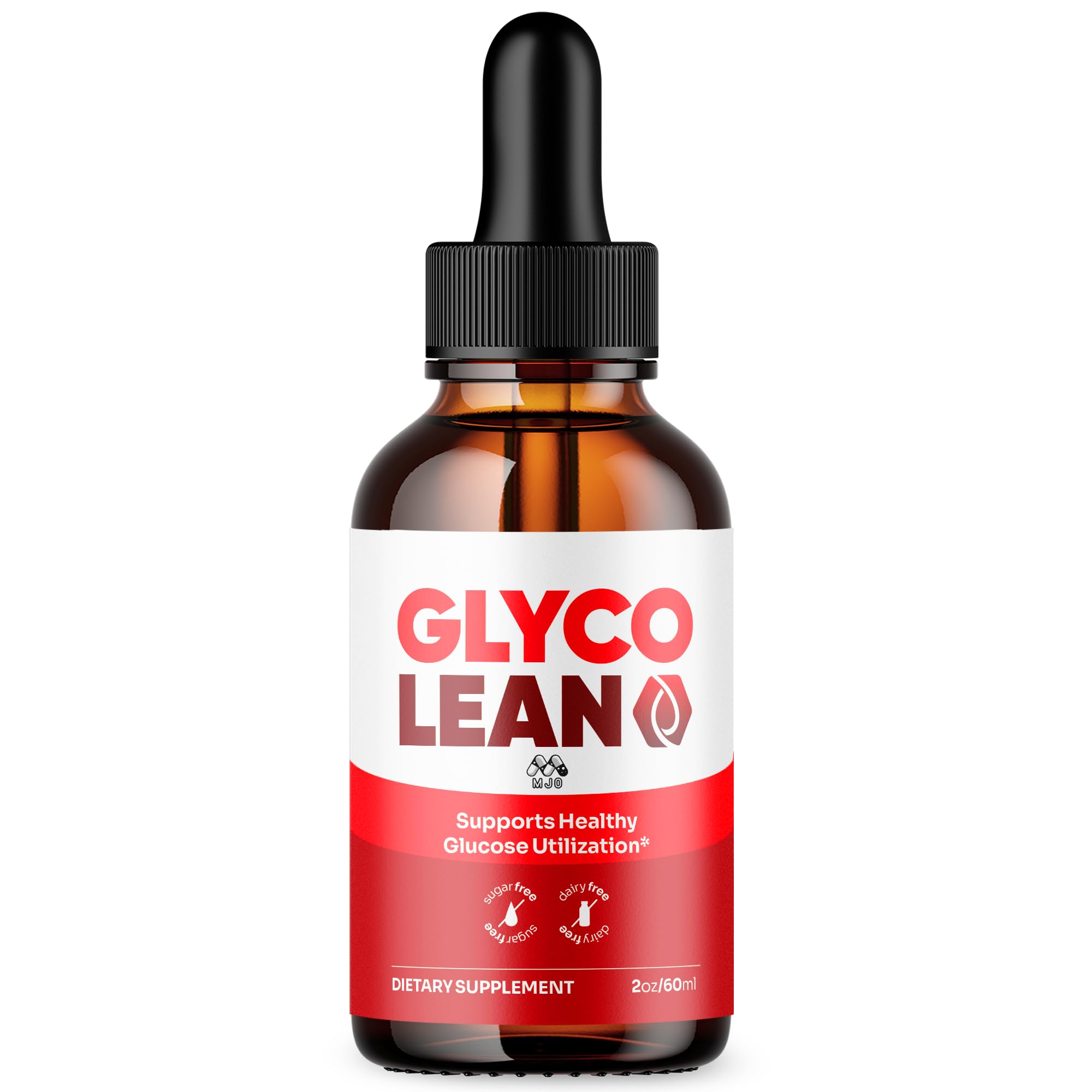 MJO Glyco Lean Drops bottle front highlighting natural ingredients for daily wellness