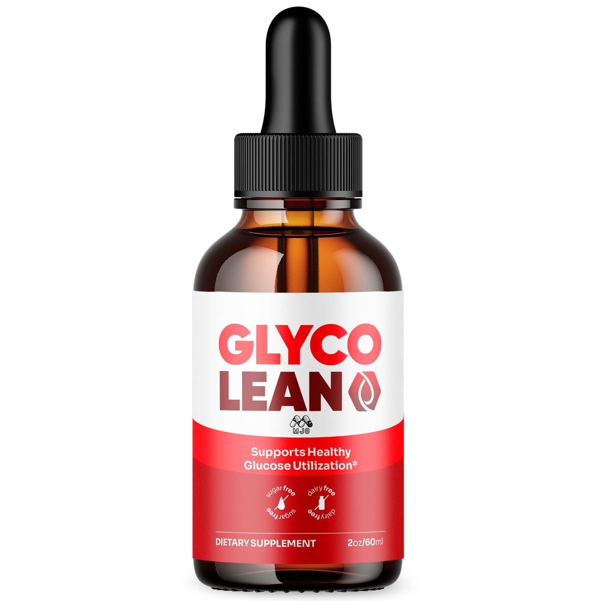 MJO Glyco Lean Drops bottle front highlighting natural ingredients for daily wellness