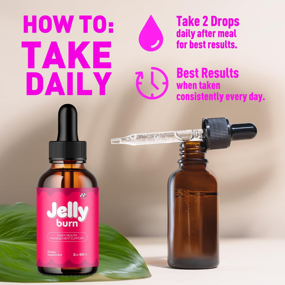 Pour shot of Jelly Burn Drops showing a jelly-like texture.