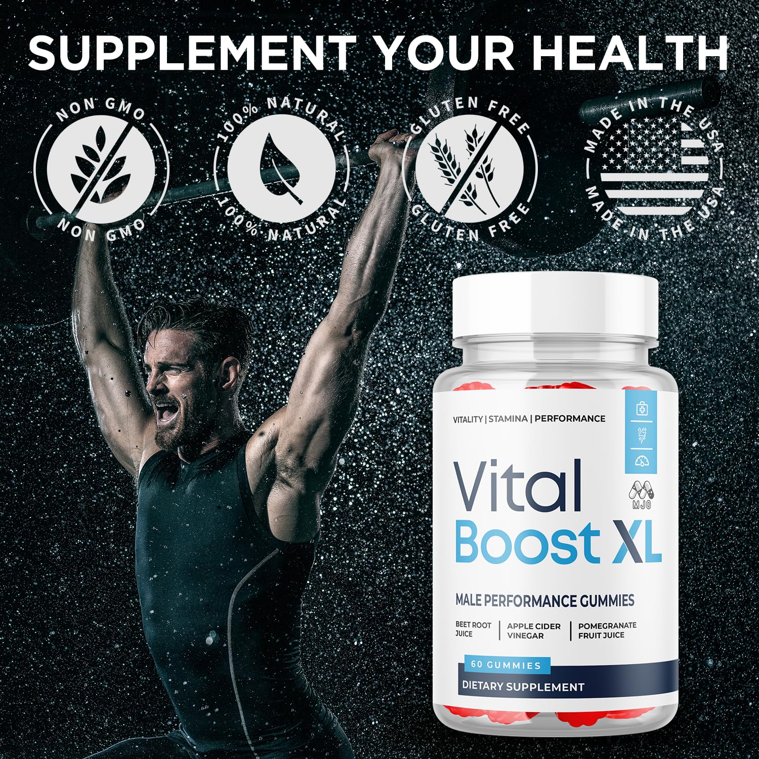 Athletes use MJO Vital Boost XL in an active lifestyle setting.
