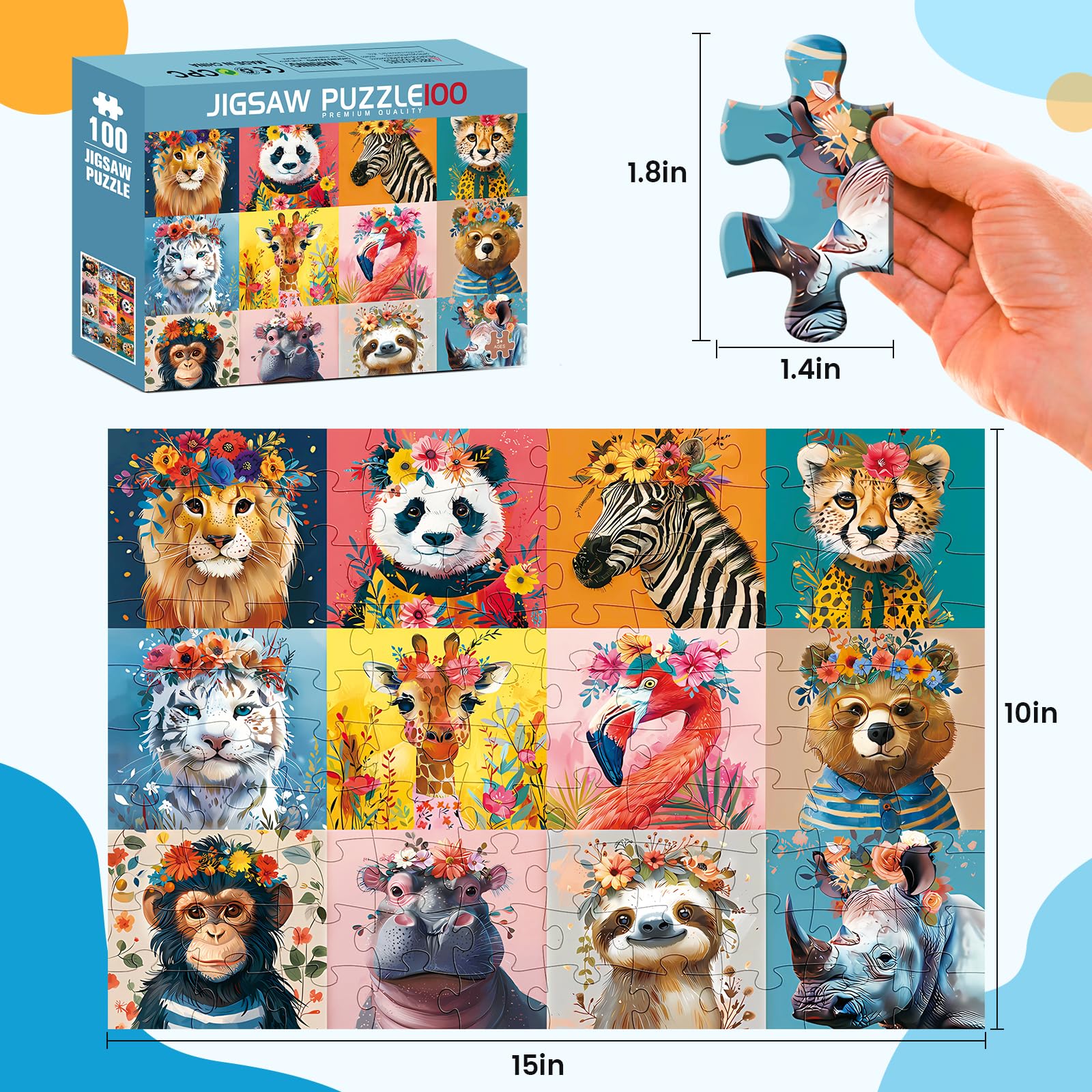 Mjyphdm vibrant illustrations of wild animals to captivate children