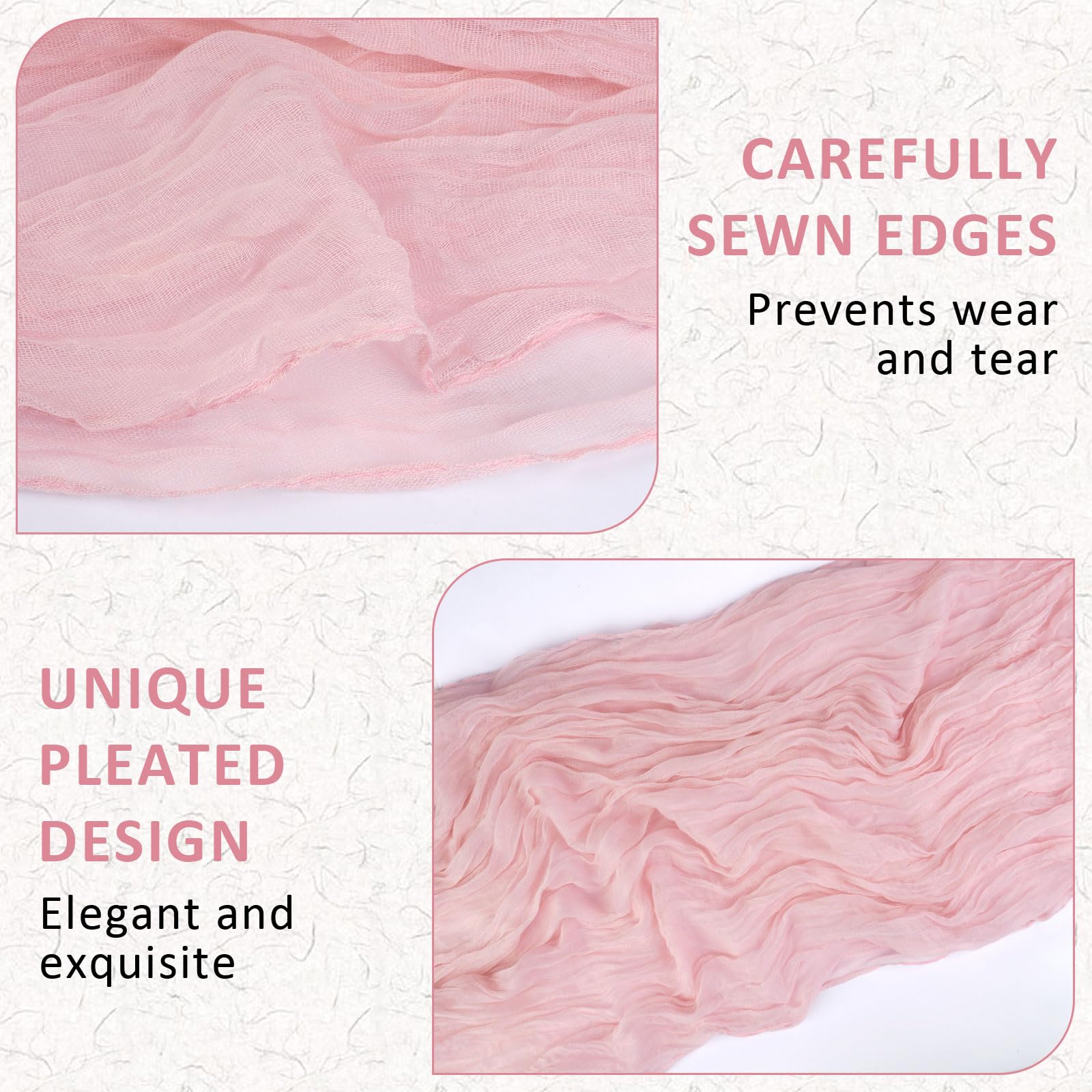 Mkobon wedding table decor runner in dusty pink creates graceful drape