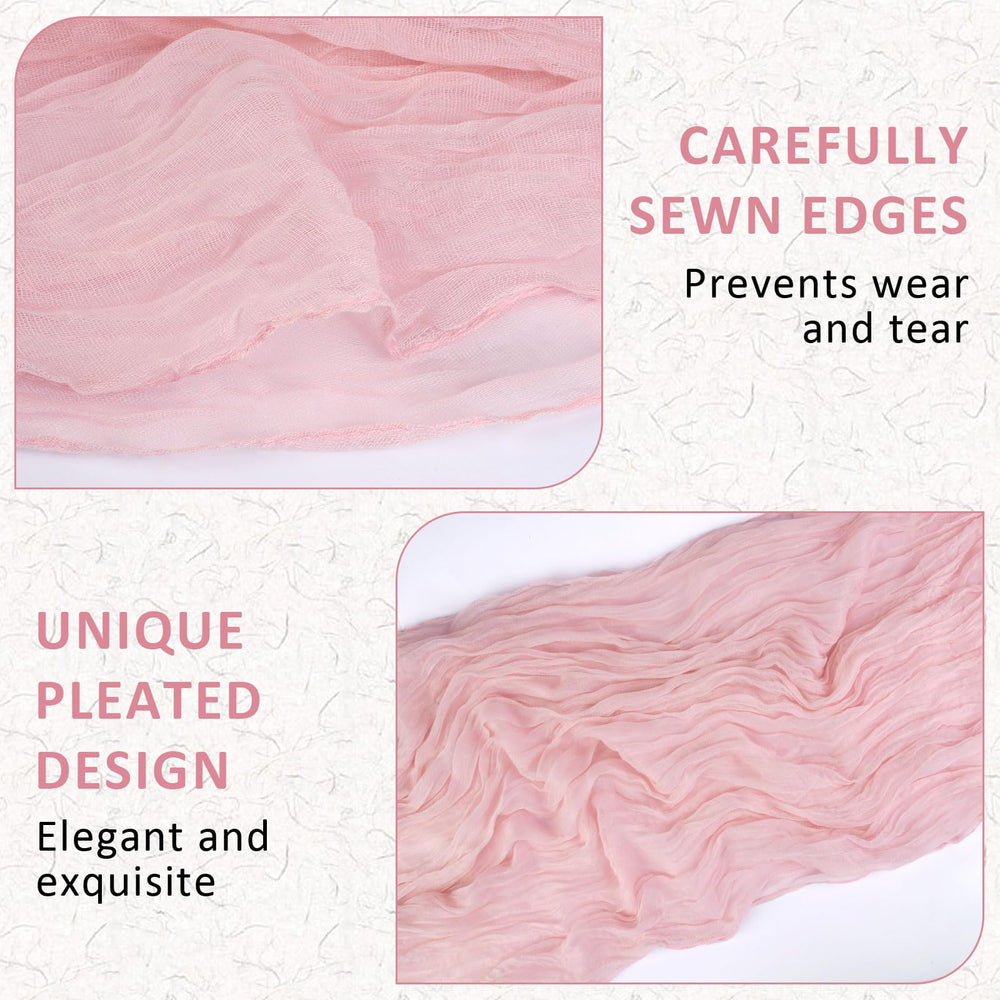 Mkobon wedding table decor runner in dusty pink creates graceful drape