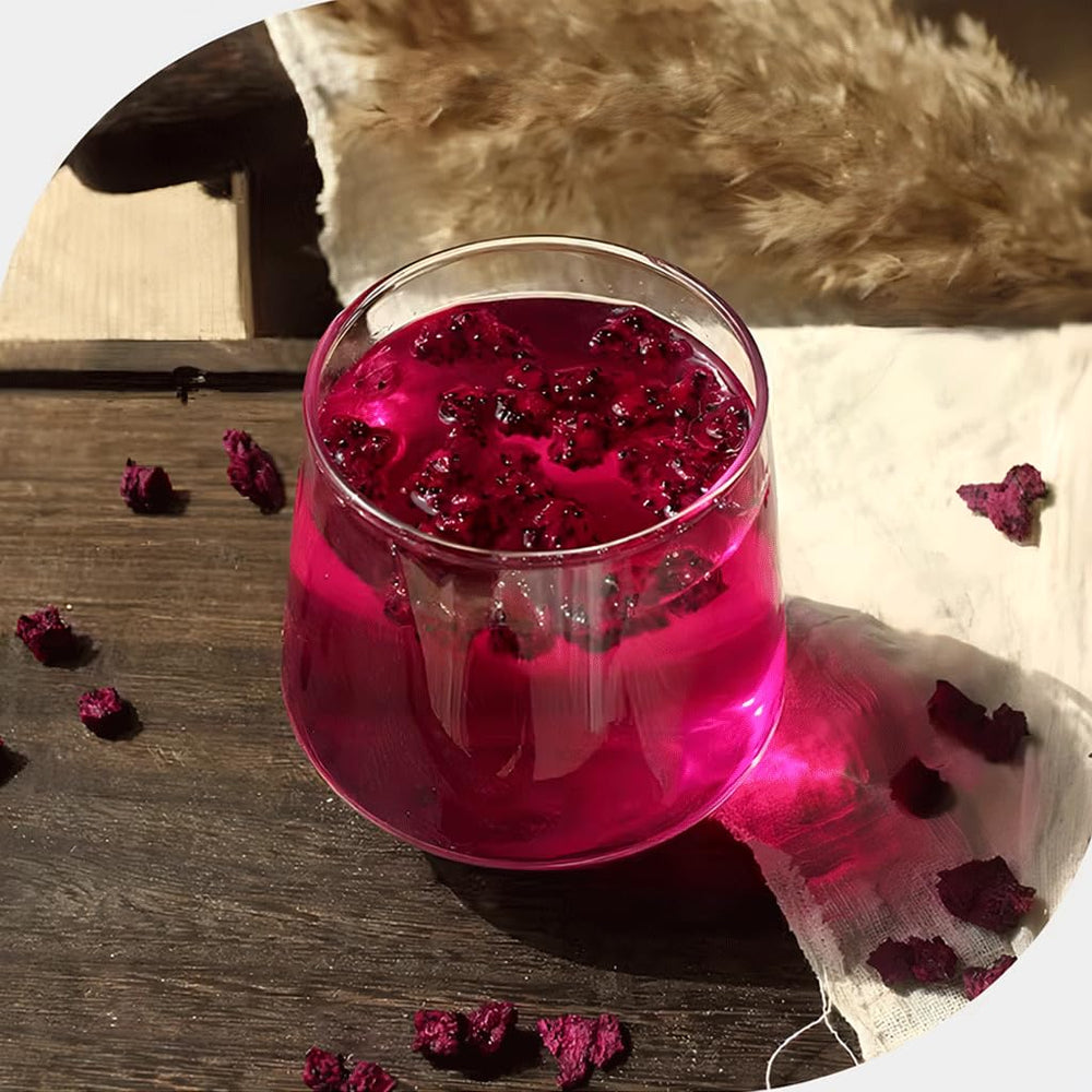 Top yogurt with Mkostlich cubes for color and subtle sweetness