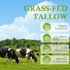 MKZEA whipped tallow texture emphasizes a smooth, non-greasy sensation for daily use.