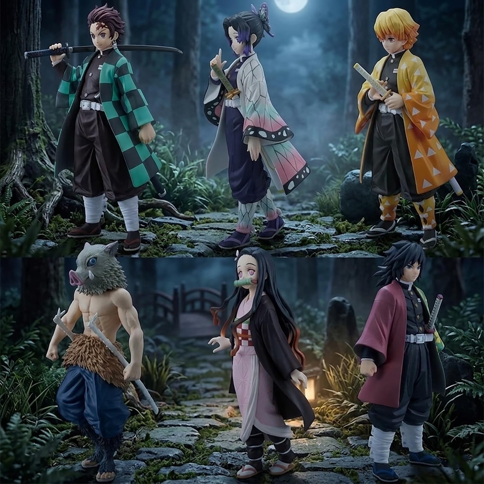 MLDVQJV Demon Figures Set standing pose on desk, ideal for display and collection