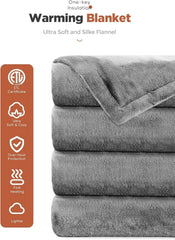 Mlivrom heated throw blanket close-up flannel texture conveys ultra-soft comfort