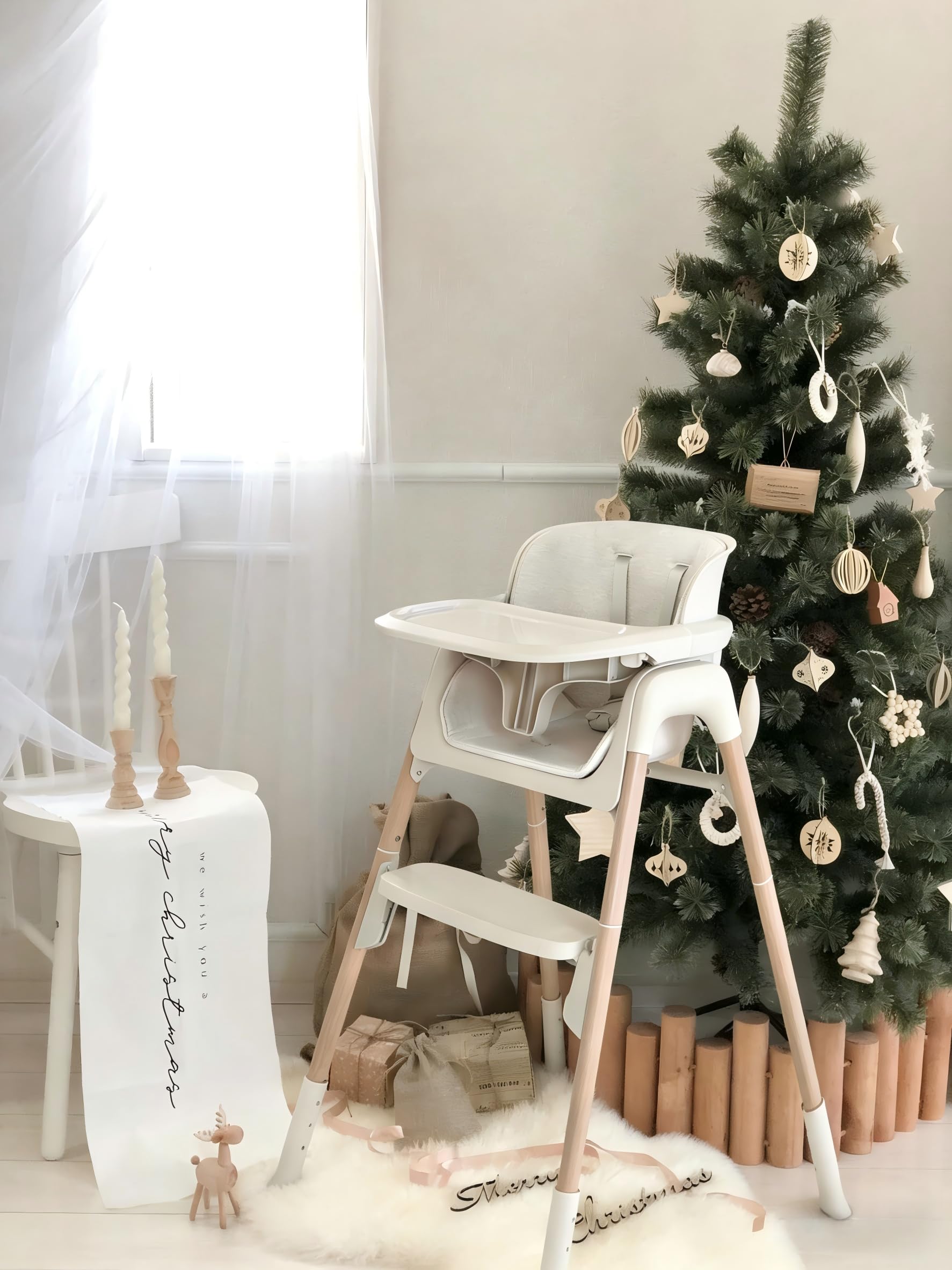 Mloong High Chair breathable cushioned seat for comfort