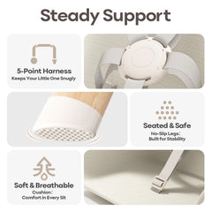 Mloong High Chair waterproof cushion stays dry during spills