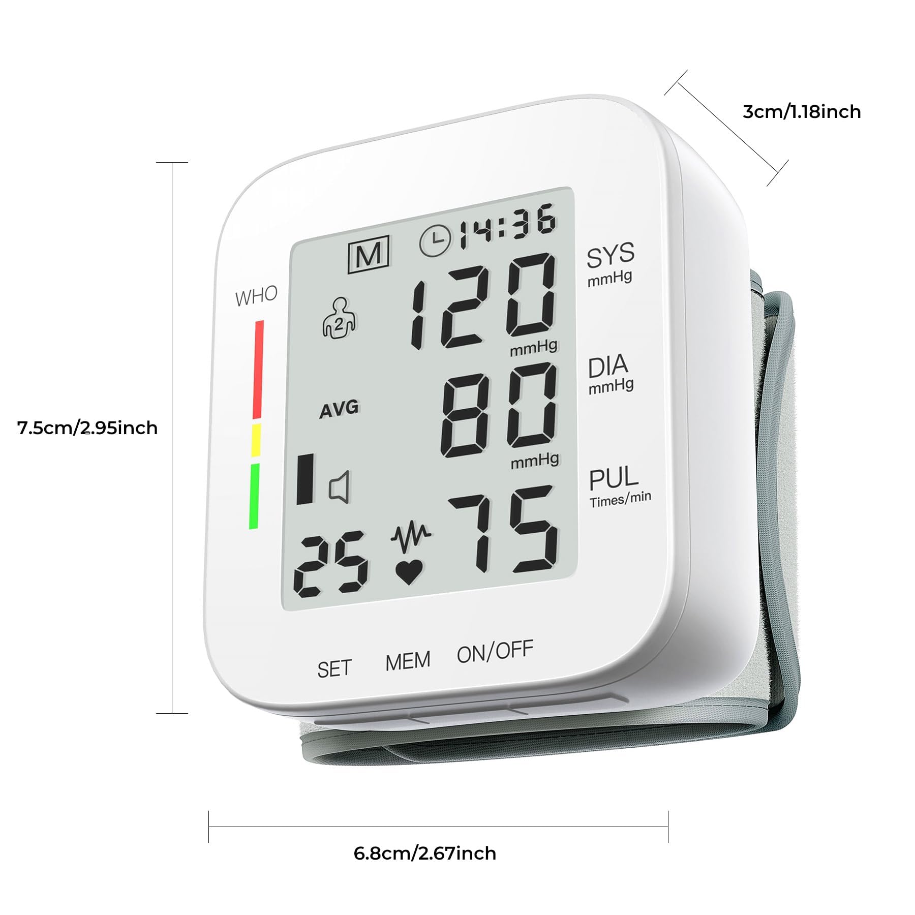 MMIZOO wrist BP monitor is ideal for home use and easy data sharing.