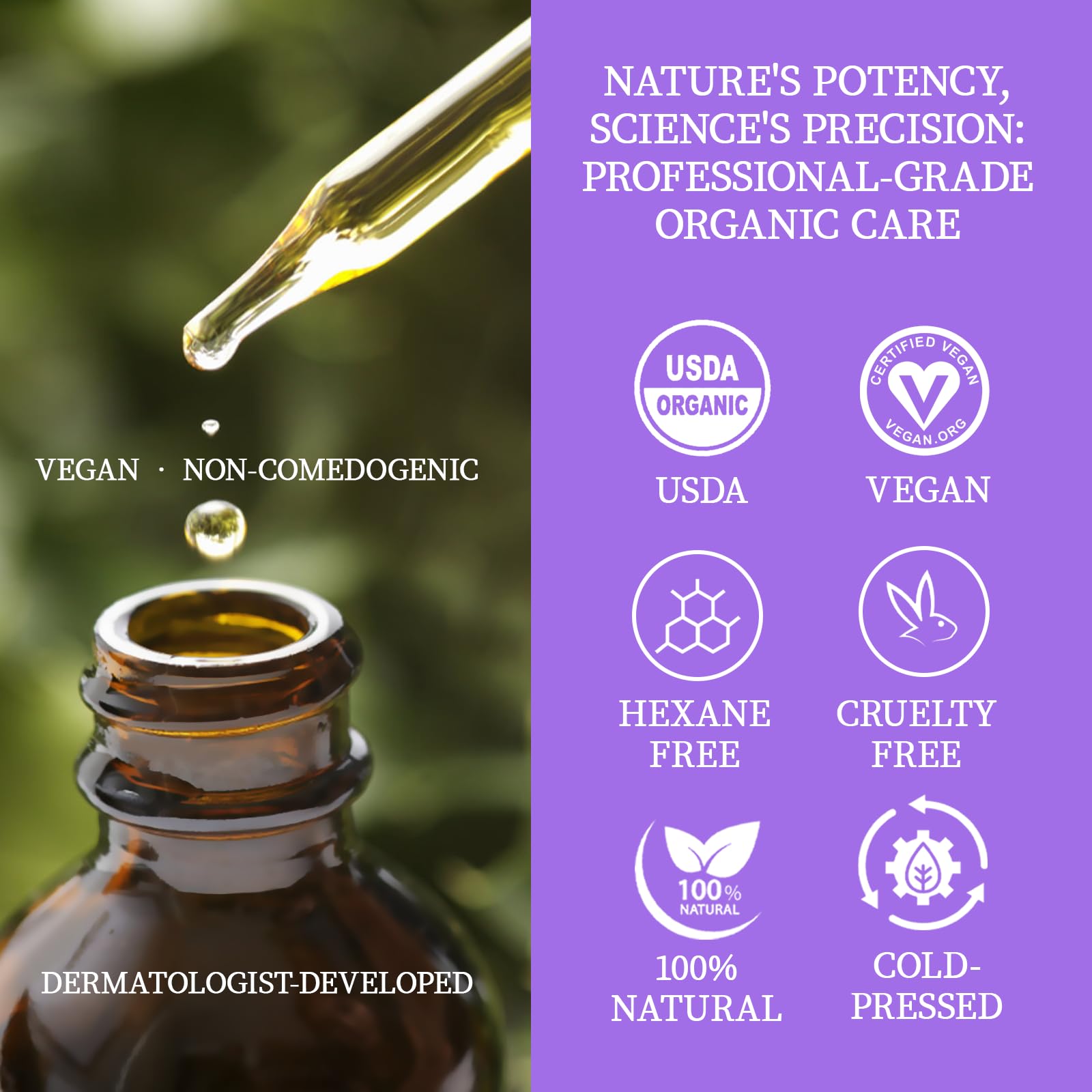MMPANG vitamin E and 12-plant blend nourishes skin daily.