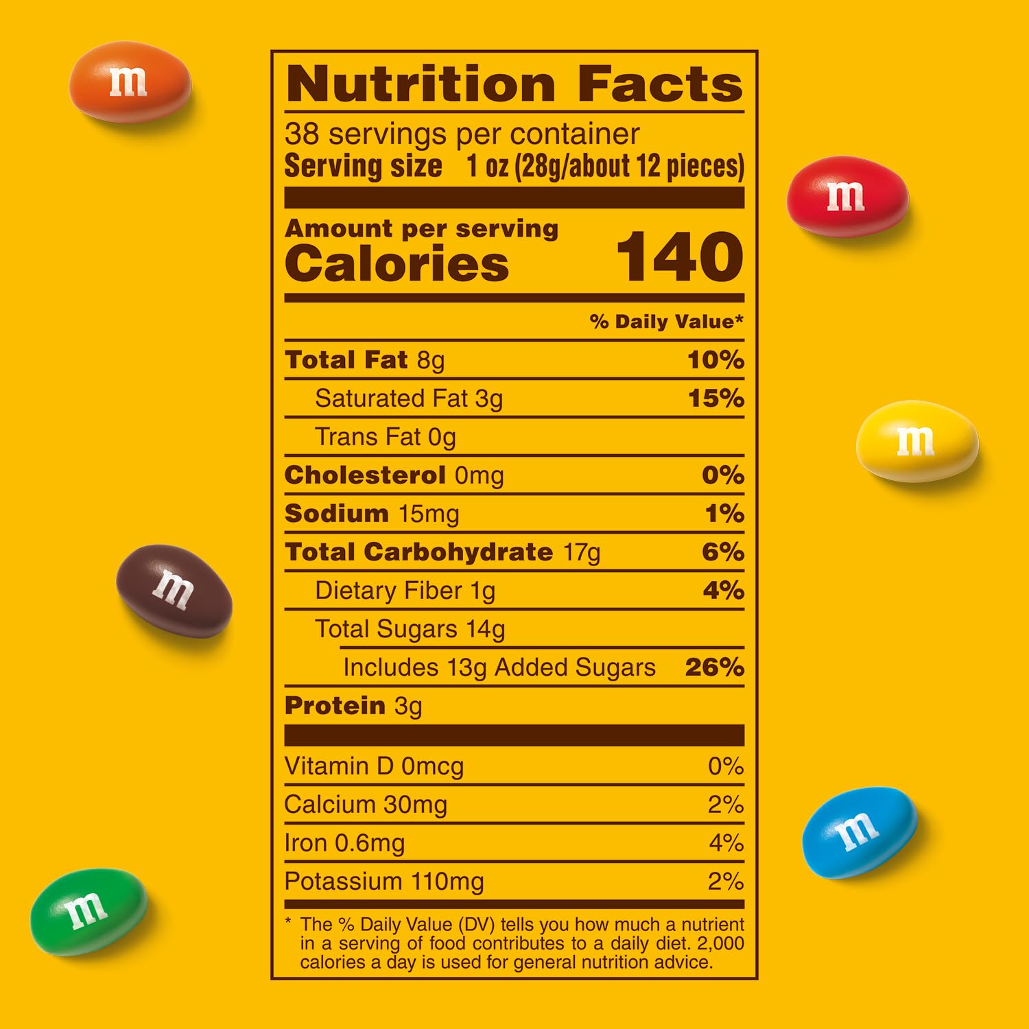 Ice cream and dessert toppings featuring M&M's for color.