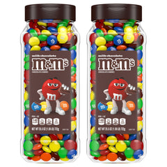 M&M's Milk Chocolate bulk candy jar front view for party bowls and sharing