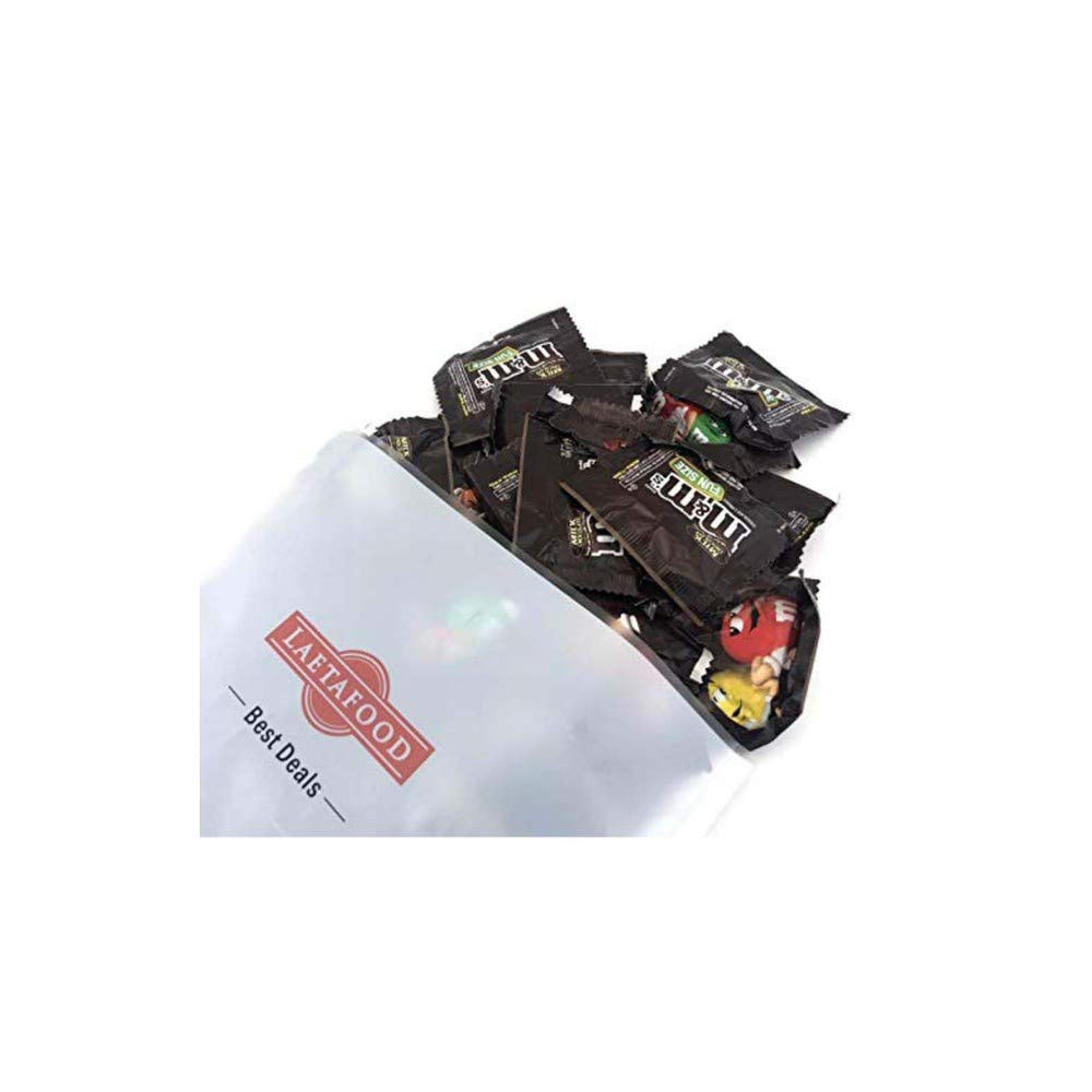 M&M's Milk Chocolate Fun Size bulk pack back view, easy to store for gatherings.