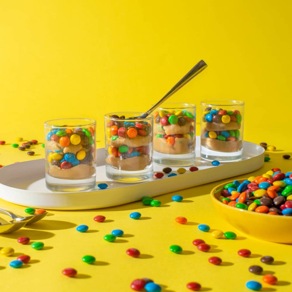 Gingerbread house decorated with M&M'S MINIS for flair