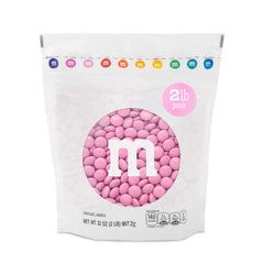 M&M’S WORLD pink milk chocolate candy 2lb pack for party favors and decor
