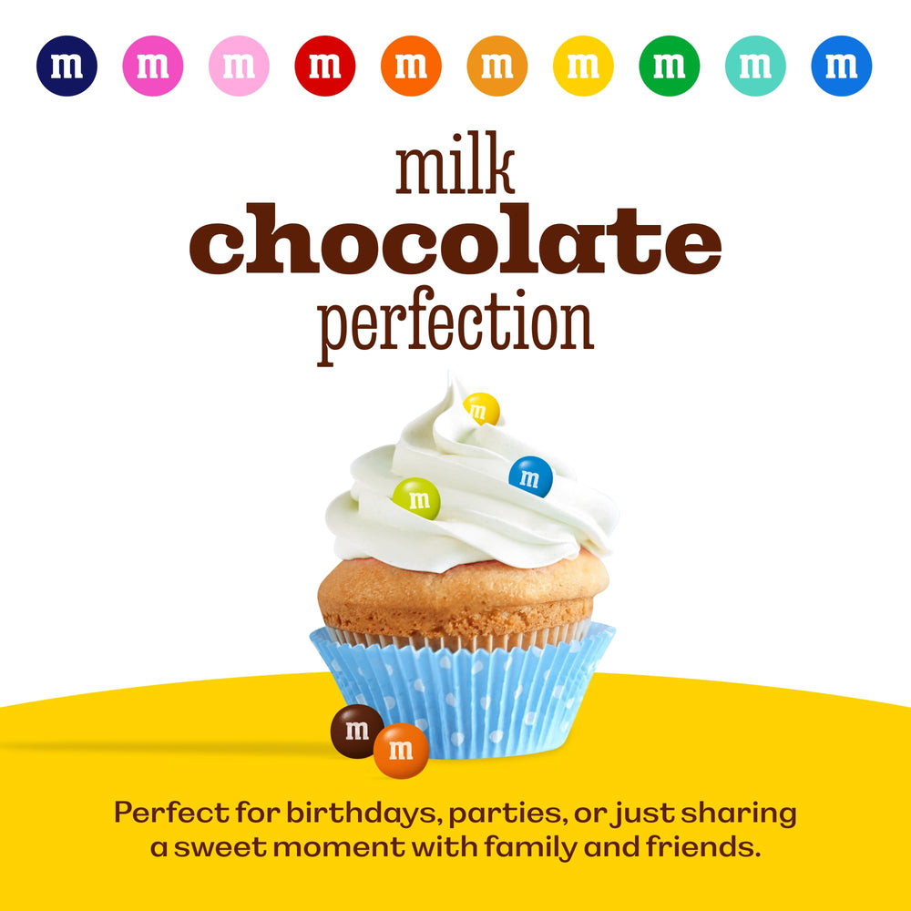 M&M’S WORLD pink milk chocolate creating a bright dessert table look