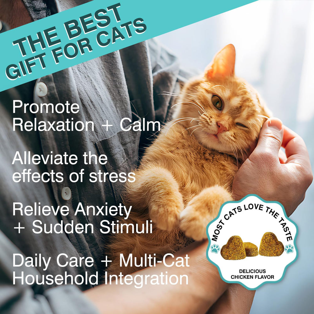 MNQAXZ cat calming treats chicken-flavor chews tempt cats to stay relaxed.